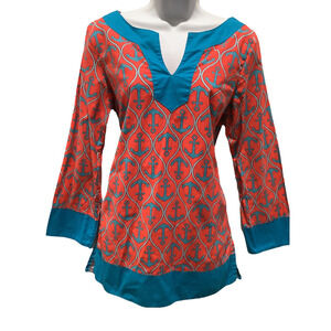 HADLEY ANCHOR PRINT SUMMER COTTON TUNIC OR COVER UP 6
